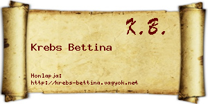 Krebs Bettina névjegykártya